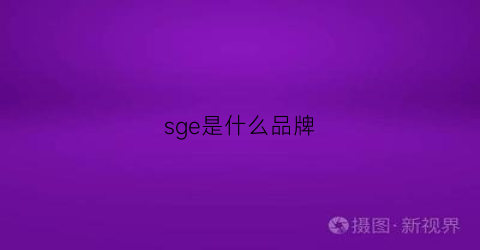 sge是什么品牌(sghsnader是什么牌子)