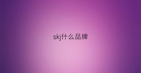 skj什么品牌(ski是什么品牌)