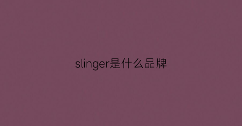 slinger是什么品牌(sll是啥品牌)