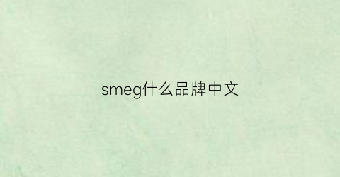 smeg什么品牌中文(smg是什么品牌)