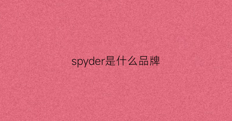 谈球吧体育spyder是什么品牌(spyder和始祖鸟哪个好)(图1)