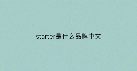 starter是什么品牌中文