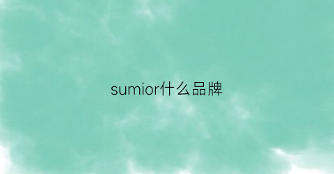 sumior什么品牌(sudamiroe是什么牌)
