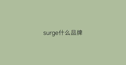 surge什么品牌