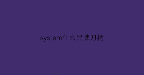 system什么品牌刀柄(ews刀柄)