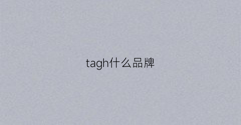 tagh什么品牌(tagd什么品牌哪个国家)