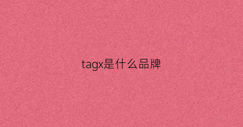 tagx是什么品牌