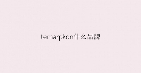 temarpkon什么品牌(techno什么品牌)