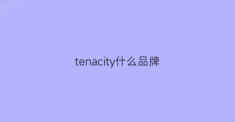 tenacity什么品牌(tentcity)