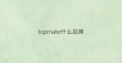 topmate什么品牌(topone什么牌子)