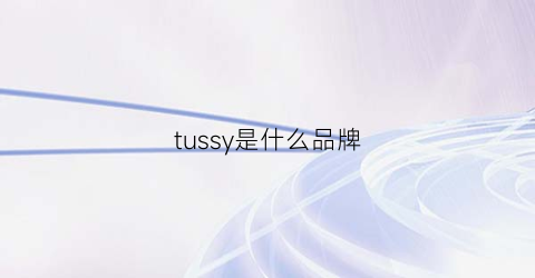 tussy是什么品牌