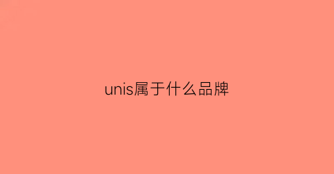 unis属于什么品牌(uniscom是什么品牌)