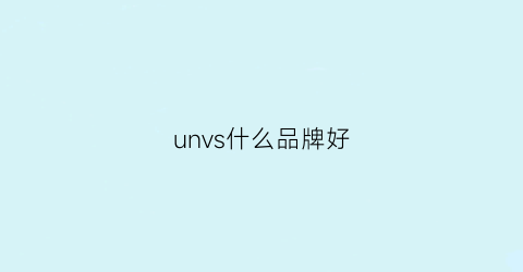 unvs什么品牌好