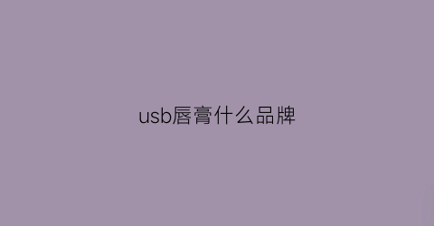 usb唇膏什么品牌(oura唇膏)