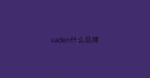 vaden什么品牌(vadens)