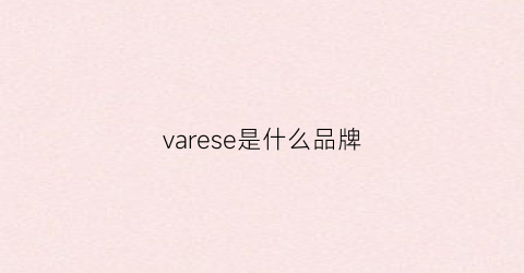 varese是什么品牌(vars是什么牌子衣服)