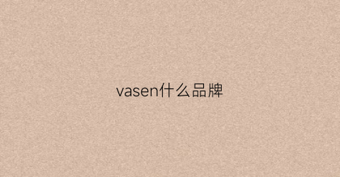 vasen什么品牌(vasloure是什么品牌)