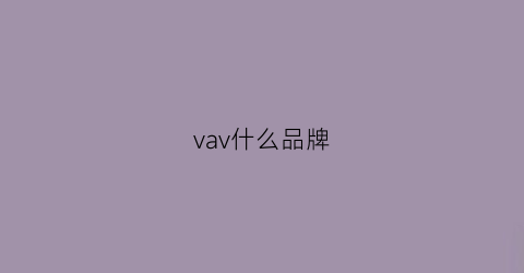 vav什么品牌(va品牌)