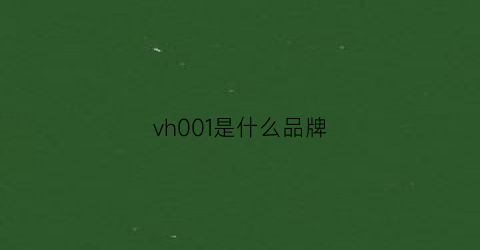 vh001是什么品牌