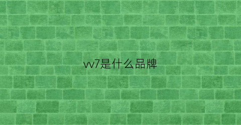 vv7是什么品牌(vv7是哪个品牌)