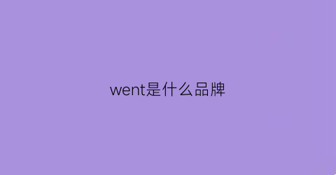 went是什么品牌