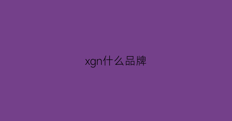 xgn什么品牌(xg品牌是什么档次)