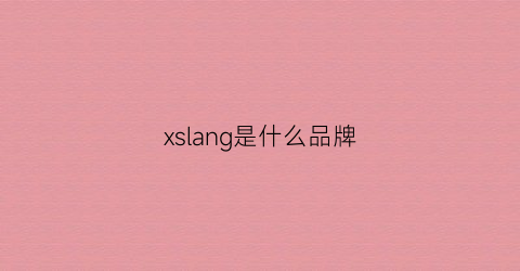 xslang是什么品牌(xs是什么品牌衣服)