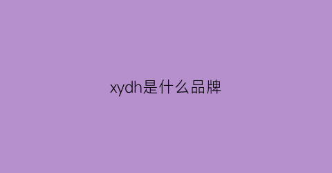 xydh是什么品牌(xdy是什么牌子)