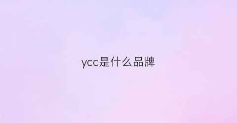 ycc是什么品牌(ccy是什么牌子)