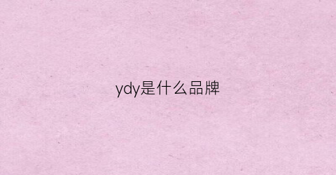 ydy是什么品牌