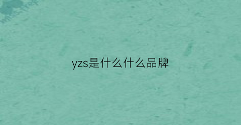 yzs是什么什么品牌(ysl是什么牌子)