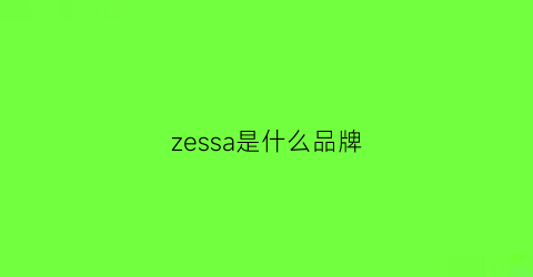 zessa是什么品牌(zeesea是什么品牌)