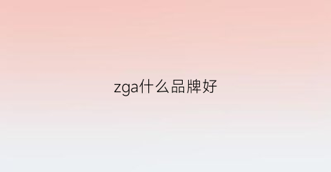 zga什么品牌好(zigzag品牌)