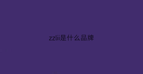 zzlii是什么品牌(zzlady是什么牌子)