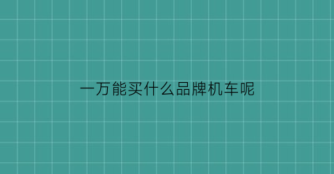 一万能买什么品牌机车呢(1万元可以买什么机车)