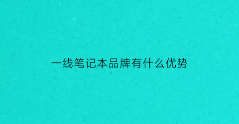 一线笔记本品牌有什么优势(一线笔记本品牌有什么优势吗)