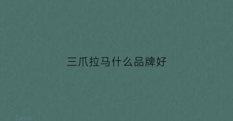 三爪拉马什么品牌好(三爪拉马什么品牌好)