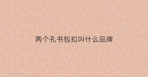 两个孔书包扣叫什么品牌(两孔书包扣子的绳子怎么穿)