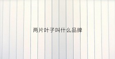 两片叶子叫什么品牌(两片叶子的花是什么花)