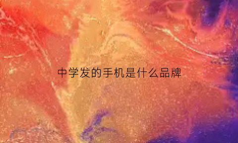 中学发的手机是什么品牌