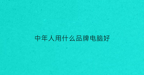 中年人用什么品牌电脑好(适合中年人用的性价比高的手机)