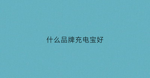 什么品牌充电宝好(什么品牌充电宝好用货真价实)