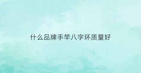 什么品牌手竿八字环质量好(什么品牌手竿八字环质量好用)