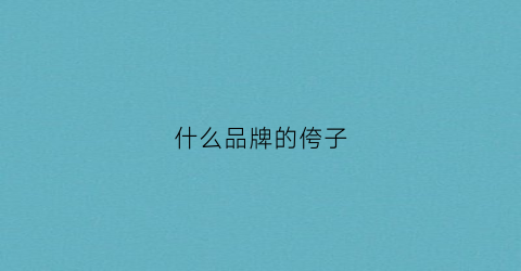 什么品牌的侉子(什么品牌的侉子好用)