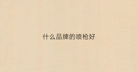 什么品牌的喷枪好(什么品牌的喷枪好用又实惠)