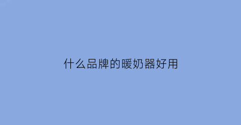 什么品牌的暖奶器好用(什么品牌的暖奶器好用又实惠)