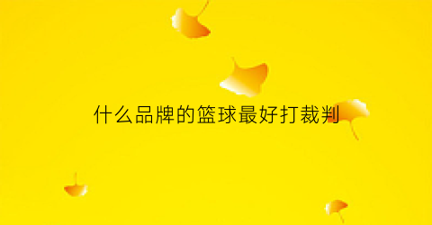 什么品牌的篮球最好打裁判(哪个品牌的篮球好打)