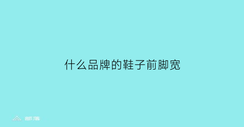 什么品牌的鞋子前脚宽(什么品牌的鞋子前脚宽后脚窄呢)