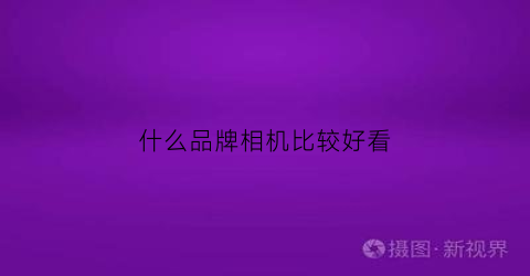 什么品牌相机比较好看(那个品牌的相机好用)