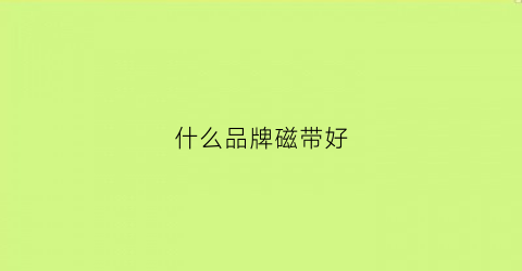 什么品牌磁带好(什么品牌磁带好用)